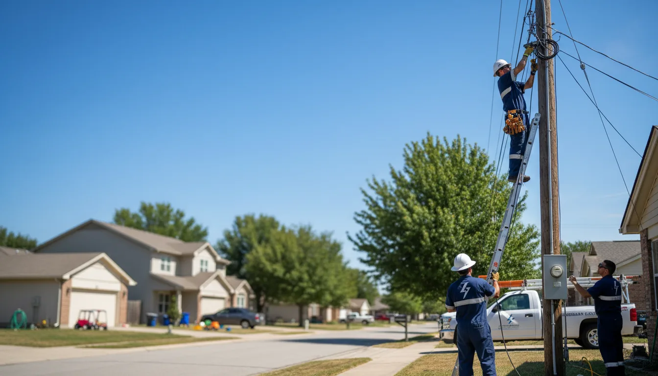 Residential electrician providing installation services in New Douglas, IL